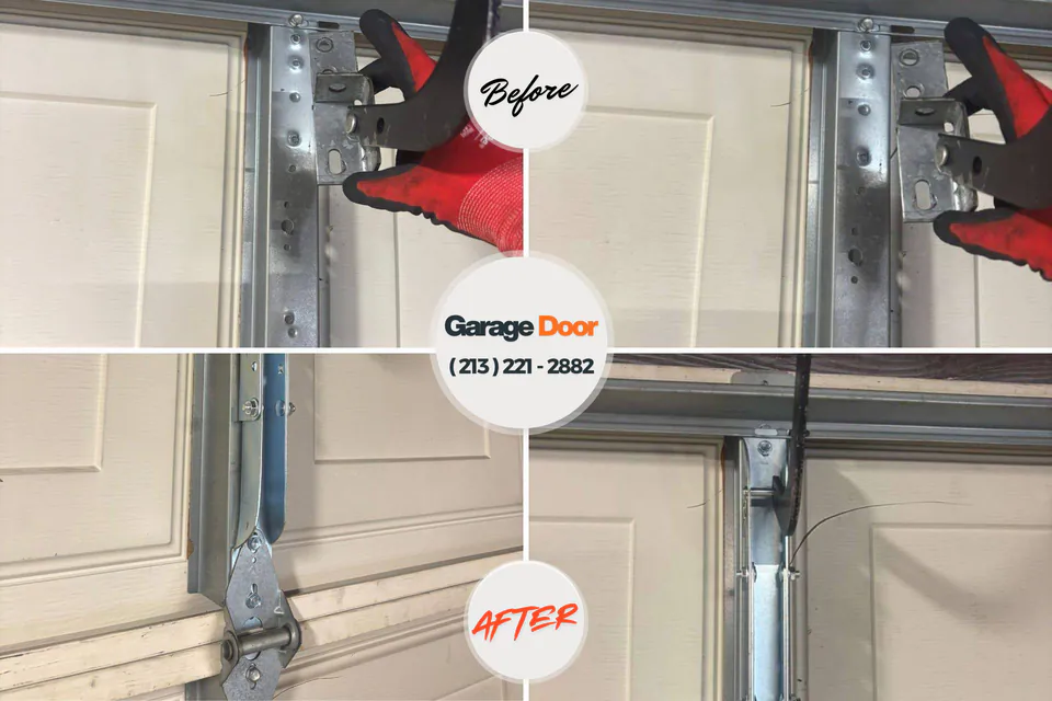 Before and after: garage door repair Deschutes River Woods, OR